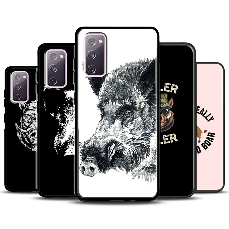 Cute wild boar funny Cartoon Case For Samsung Galaxy S22 Ultra S20 FE S8 S9 S10 e Note 10 Plus Note 20 S21 Ultra Coque