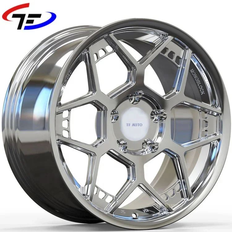 aluminum Concave Chrome Passenger Car 5x114.3 Forged Deep Dish Wheels Rims 20inch