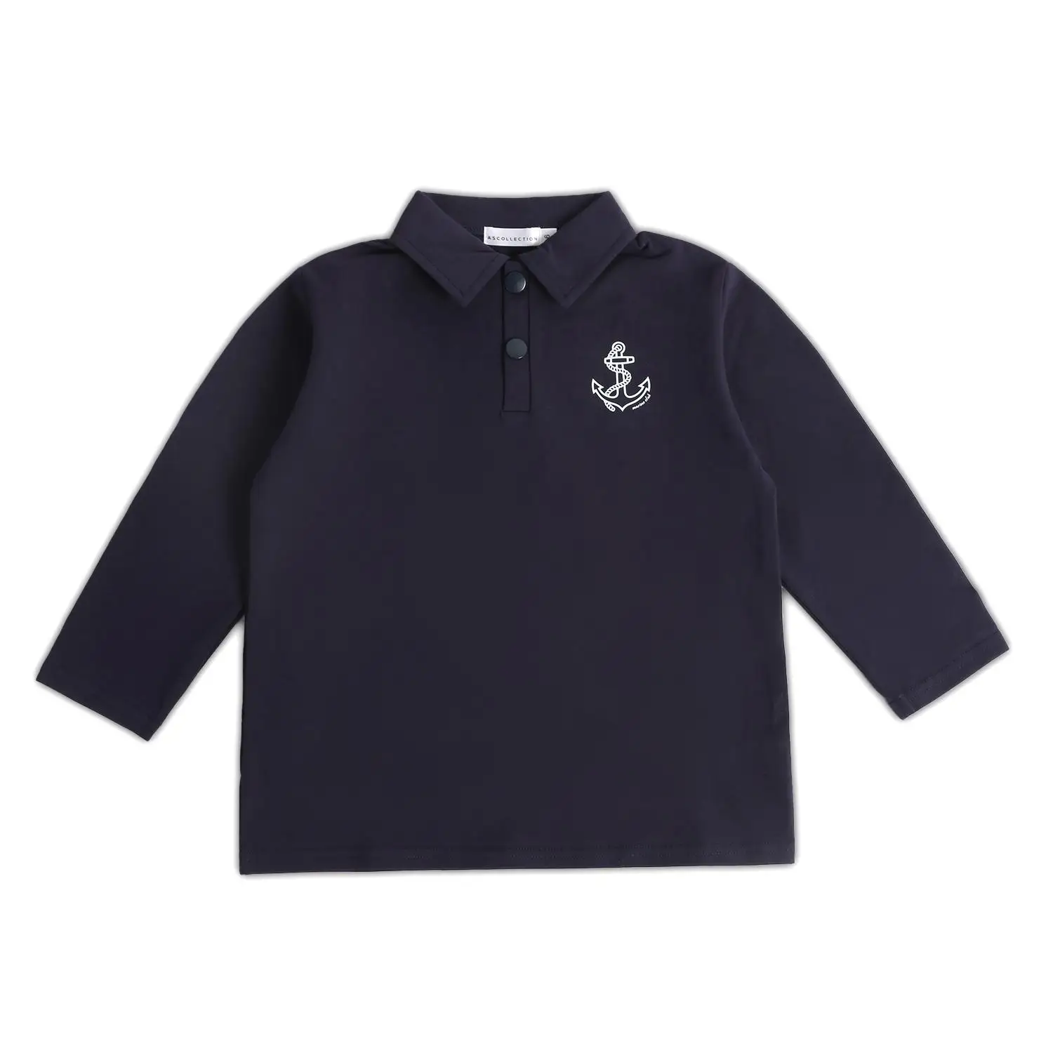 The Harbor Collection – Navy-Boys Polo LongS