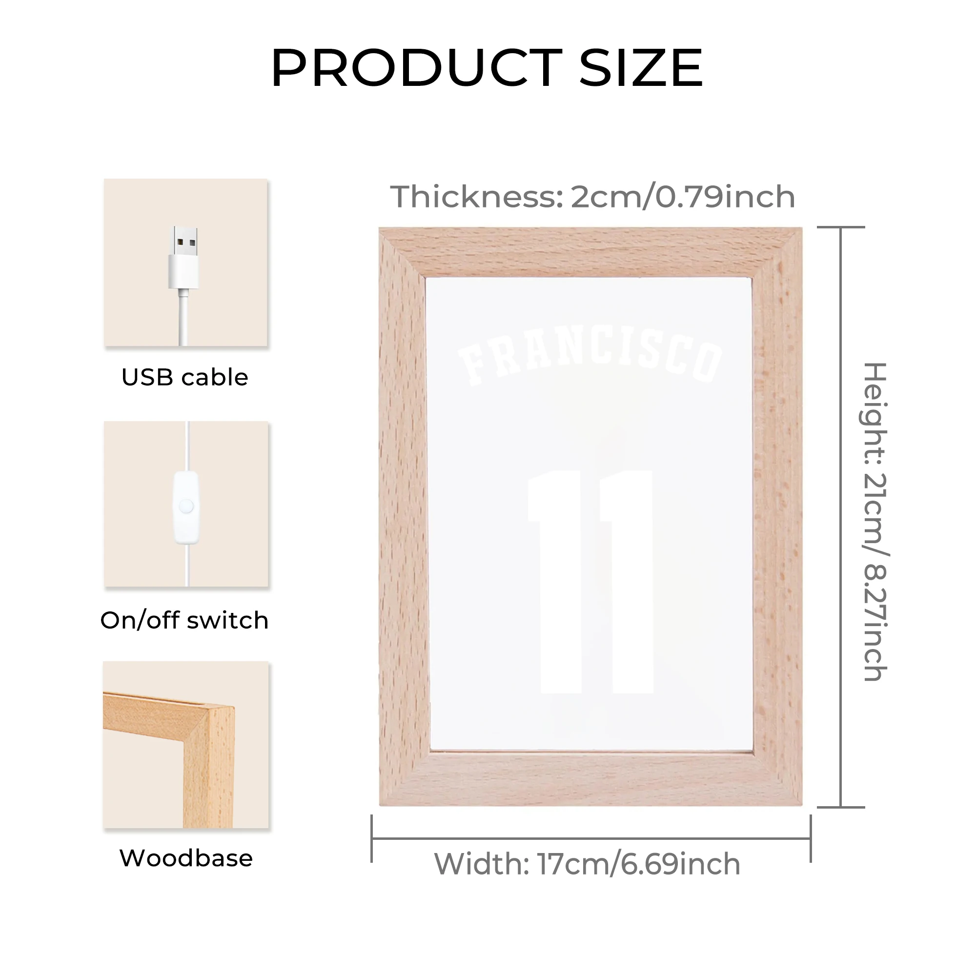 パーソナライズされたスポーツ名番号 LED ナイトビューフォトフレームカスタムギフト家族リビングルームベッドルームダイニングルーム家の装飾