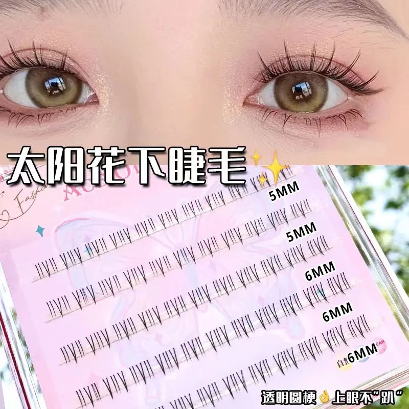 Easy Grafting Individual Lashes Natural V Shaped Eyelashes 5/6mm Spikes Eyelash Cluster Makeup Extension False Eyelashes