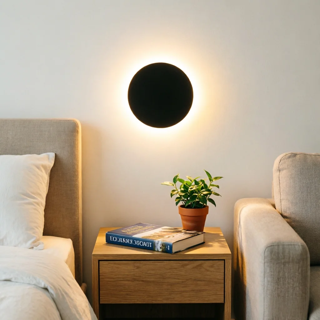 Nordic Minimalist Round LED Wall Light Modern Villa Sconce Stylish Decor for Corridor Entrance Porch Bedroom Outdoor Home