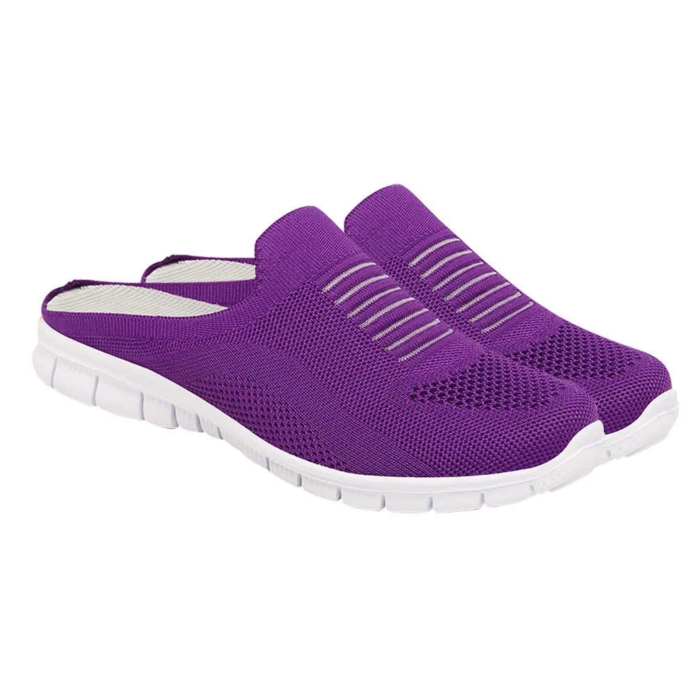 

Casual Shoes Women Flat No Heel Breathable Mesh Elastic Comfort Long Walk Travel Daily Out Work