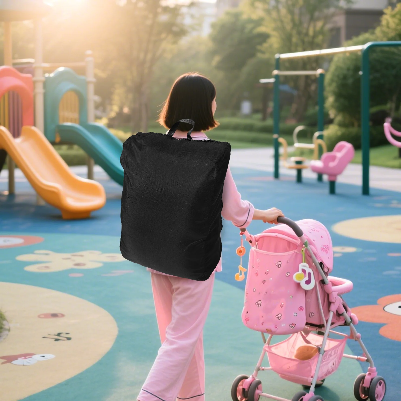 Lightweight Pram Travel Bag 66X45X18Cm Foldable Stroller Transport Organizer Airport Protection Backpack For Baby Stroller