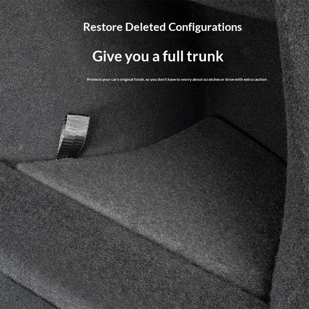 Car Trunk Side Storage Box Cover Plate TPE Organizerl Keep Cargo Tidy Auto Interior Accessories For Tesla Model 3 Highland Decor view 4
