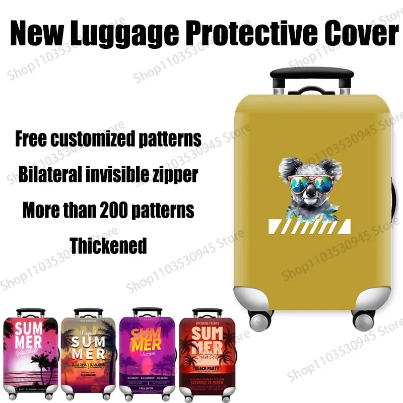 Animal Prints Bagagem Capa Protetora Terno, Grosso Elástico Suitcase Covers, Trolley Bag, Acessórios de Viagem, 18 "a 32"