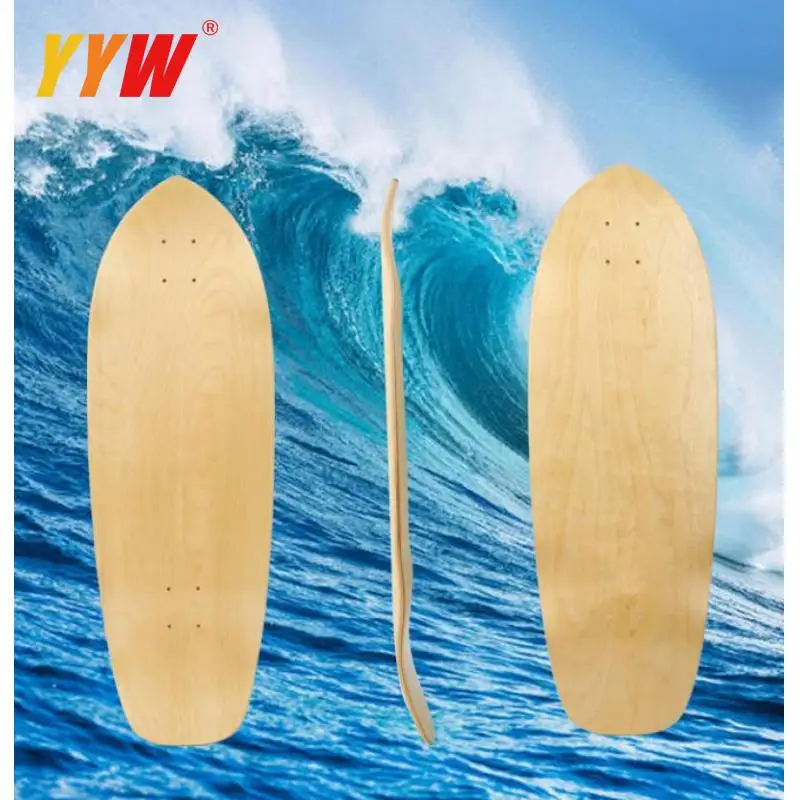 

Land Surfing Skateboard Desk 788x260mm Deck Maple Skateboard DIY Accessories Longboard Double-warped Land Surfboard Skate Board