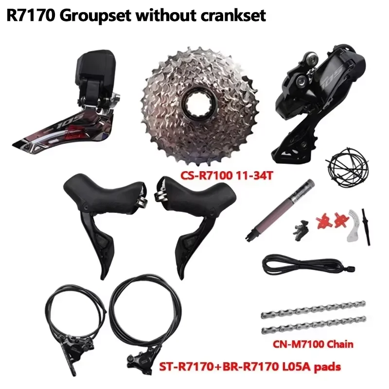 Shimano 105  R7170 Electronic Part Front Derailleur R7150 2x12s RD-R7150  Road Bicycle Di2 R7170 L05A K05S Small Set