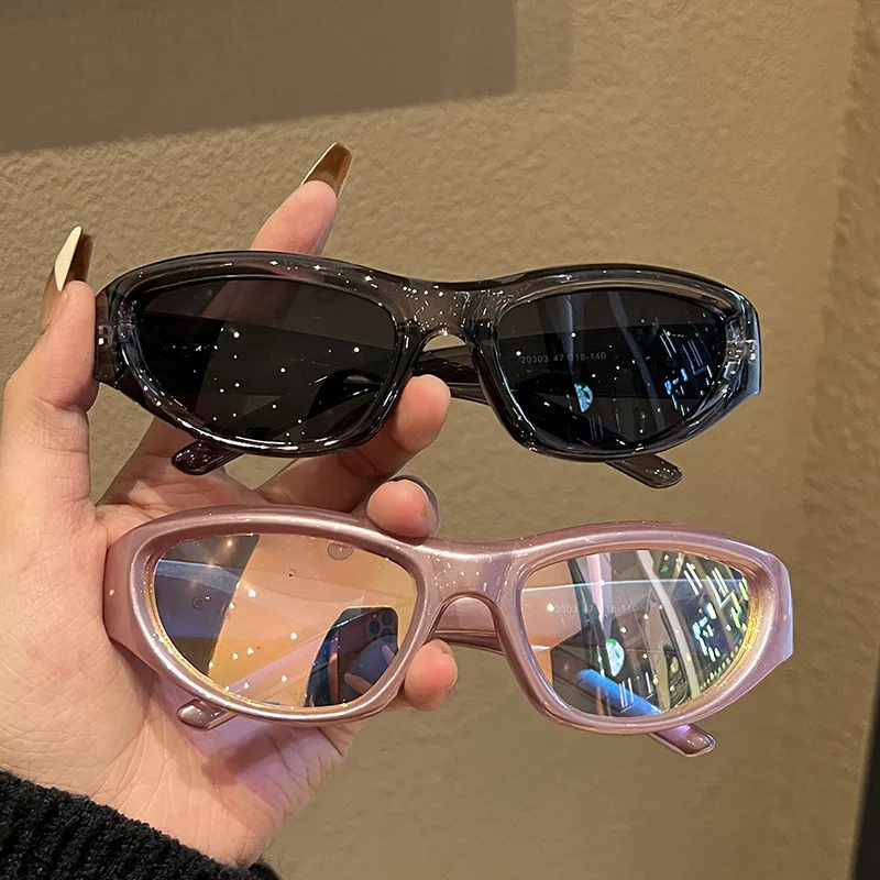 Fashion Punk Y2K Cool Sunglasses Women Goggle Luxury Wrap Square Sun Glasses Shades Eyewear UV400 Sunscreen Female Eyeglasses