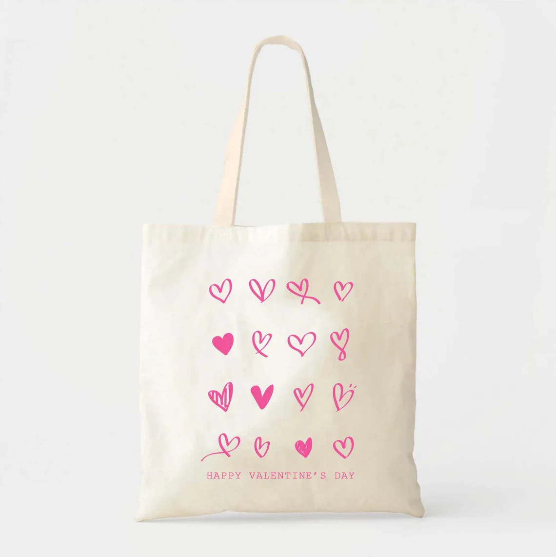 Personalized Valentine’s Day Treat Tote - Kids Valentine's Goodie Bag - Heart Party Favor Bags - Galentines Gift - V-Day Party -