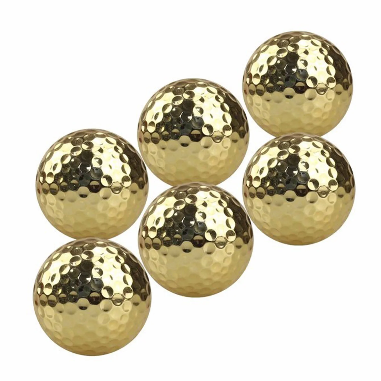 Golf Golden Ball - Eye-catching Gold Prize Ball, Gold-Plated Practice Ball, Double-Layered Sandlin Tournament Ball, Gift Ball