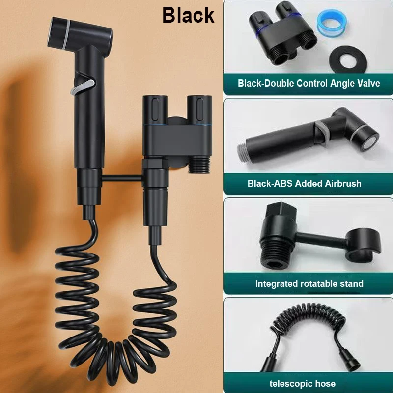Toilet Handheld Bidet Sprayer Set Stainless Steel Spray Gun For Bathroom Shower Cleaning Personal Hygiene Accessories