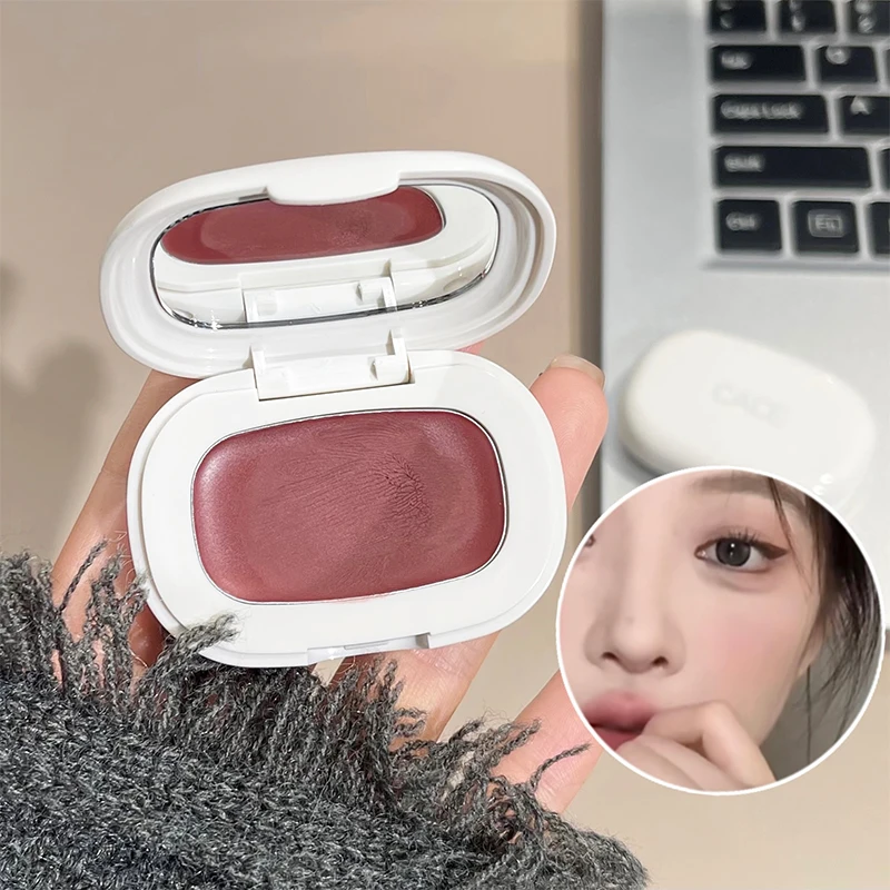 Natural Cheek Tint Blush Waterproof Matte Peach Face Blusher Rouge Shadow Palette Make Up Contour Brighten Blush Cream Cosmetics