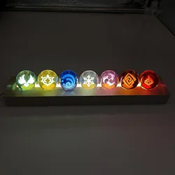 Anime Genshin Impact Alhaitham Baizhu Furina Tighnari Neuvillette Cosplay Lamp Night Light Desktop Ornament Accessory