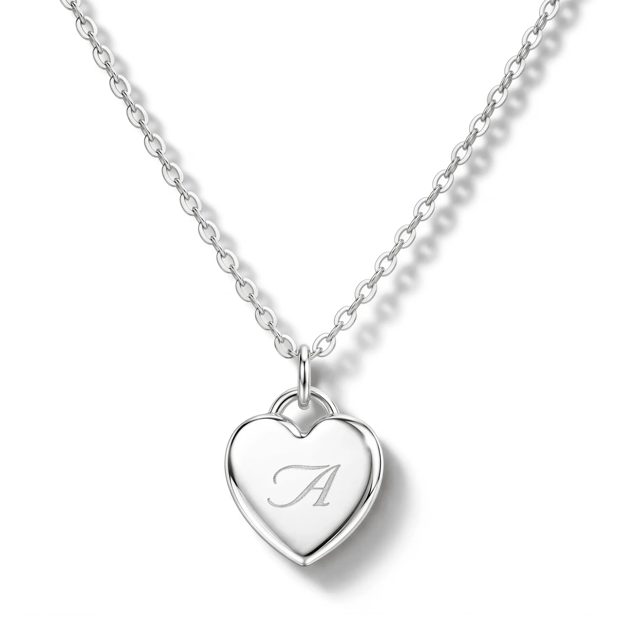 Bobisty Initial Necklace for Women Heart Pendant NecklaceStainless Steel Capital Initial Letter A-Z Birthday Gifts for Women