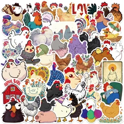 50PCS Cartoon Chicken Animal Personality Creative Sticker Desk Refrigerator Phone Skateboard Waterproof Sticker Wholesale