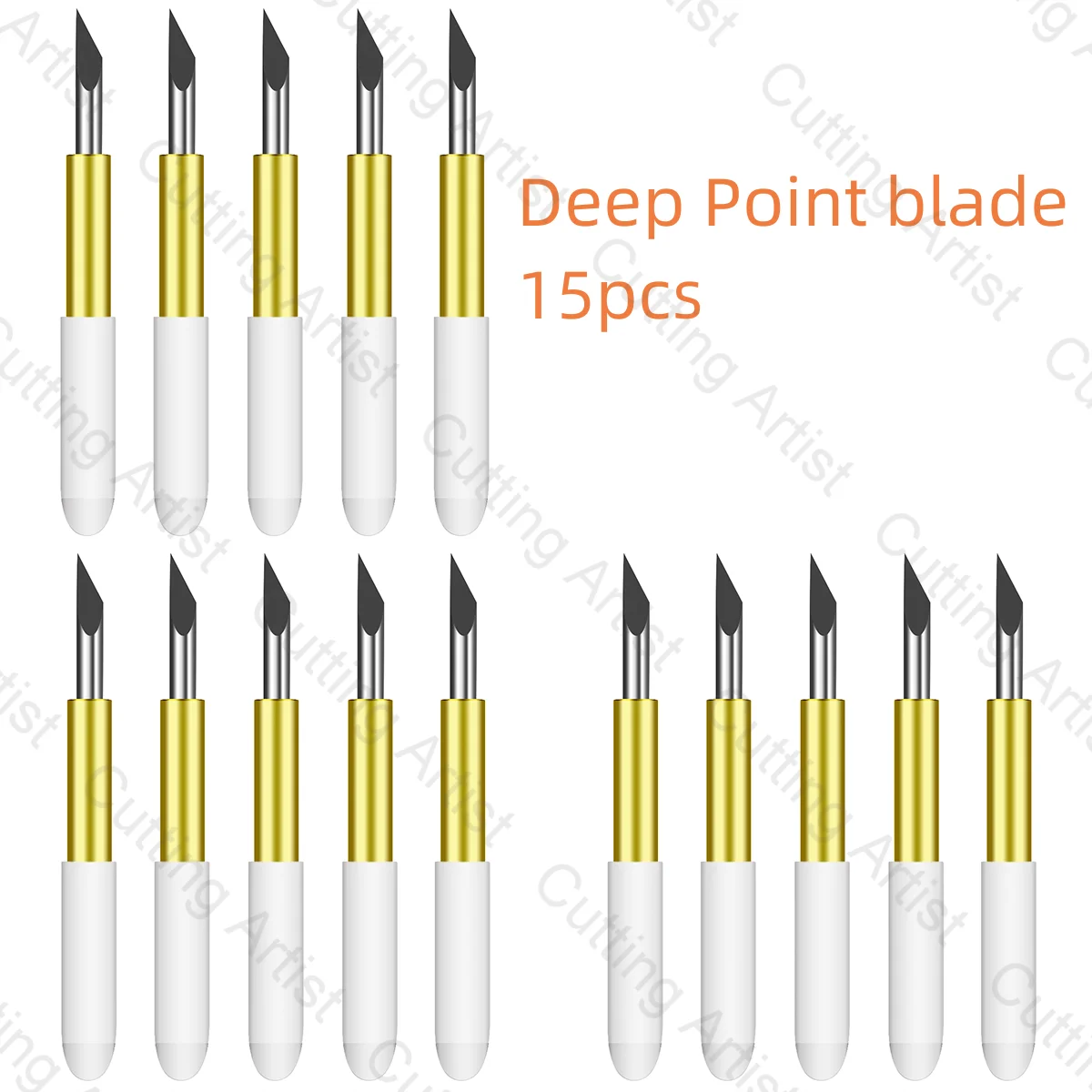 

15pcs Dia. 2mm Deep Point Blade for Cricut Maker 3 Explore 3 Air 2 Silhouette Cameo 4 Sharp Cutter