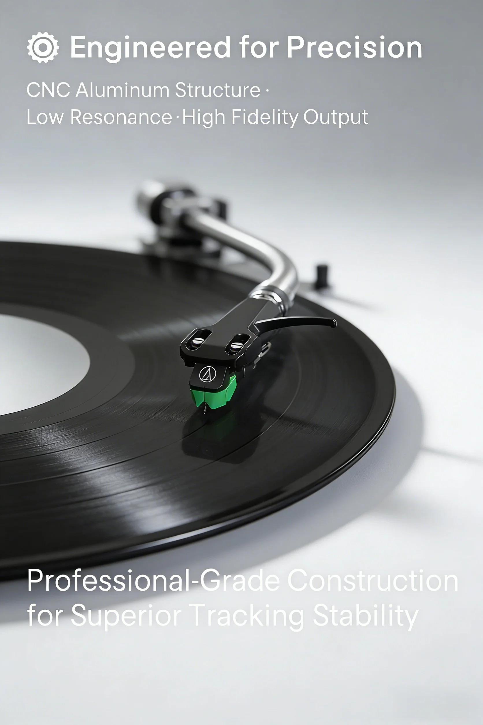 LP Player Headshell Upgrade,CNC Machined Alloy,For SME,4-Pin Gold Contact,Low Noise,Stable Tracking Turntable Accessories