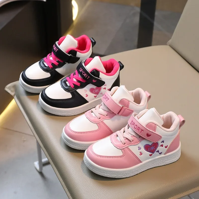 Girl Child Sport Shoe School Non-slip Sneakers Fashion Spring Autumn Running Versatile Embroidered Kids Causal Shoes Breathable