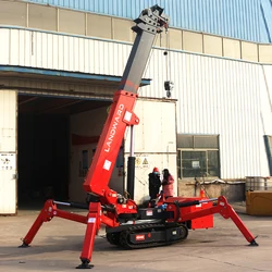 Factory Customized High Quality Mini Folding Spider Crane 3 Ton Hydraulic Crawler Small Telescopic Outrigger Aerial Work Vehicle