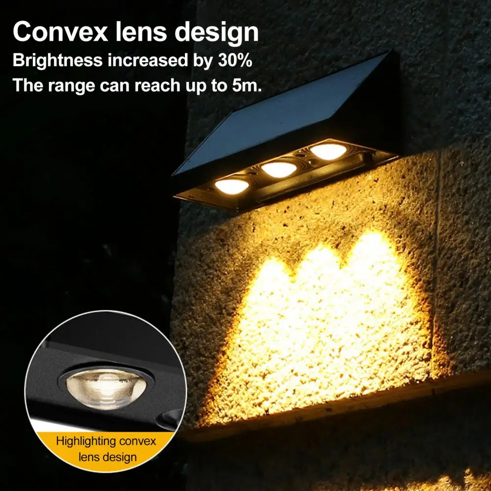 Solar Fence Lights Outdoor Solar Wall Lights Solar Fence Light Outdoor Waterproof Rgb Wall Washer Lamp Garden Patio Yard Stair