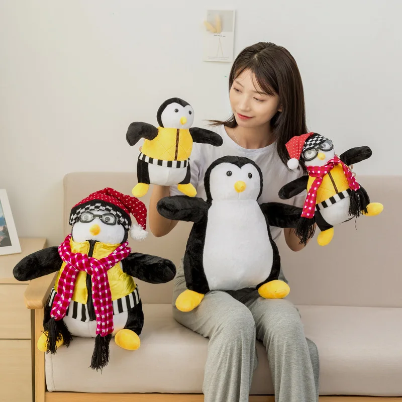 

25cm 45cm Friends Around Penguin Plush Toy Friends Sixsome Doll Hugsy Haji Penguin Plush Toy for gifts