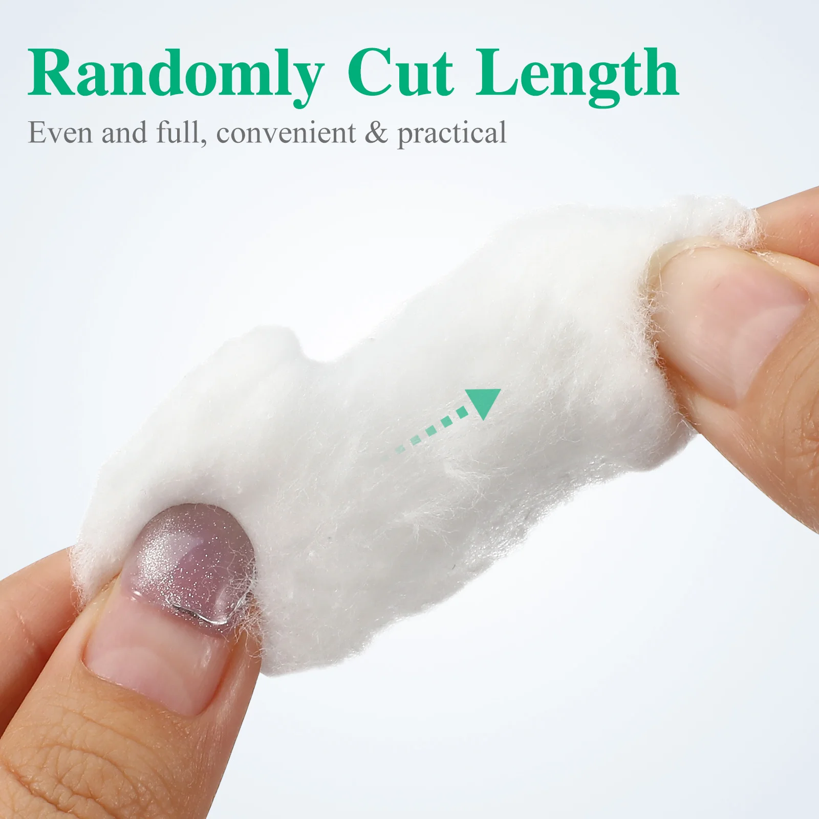 Strisce di palline di cotone Cuscinetti facciali bianchi morbidi per la rimozione del trucco Cura della pelle Applicazione toner Smalto per unghie Manicure