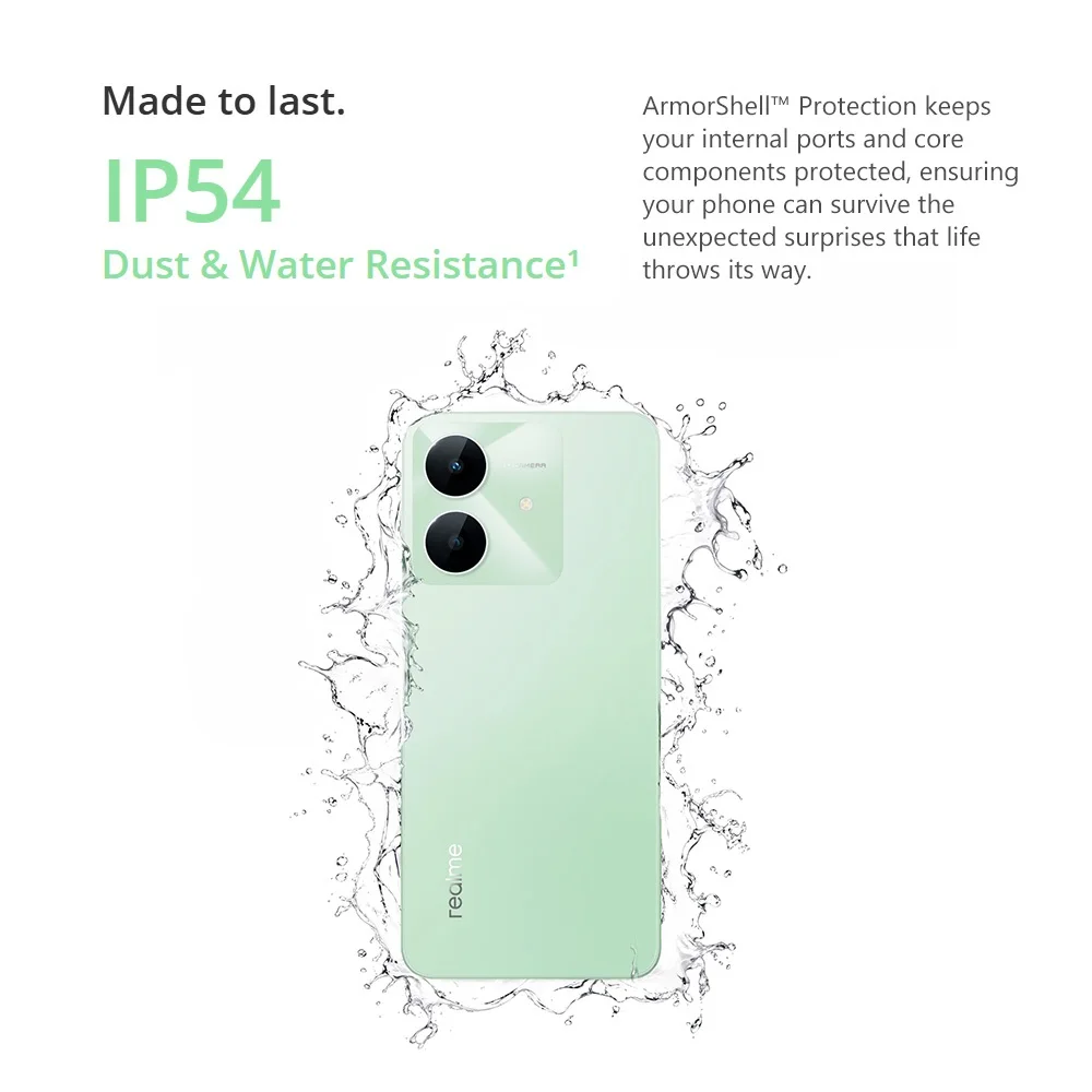 هاتف Realme Note 60X Android الخلوي (أسود/3 جيجابايت + 64 جيجابايت/الإصدار العالمي./شريحت مزدوج/جديد)