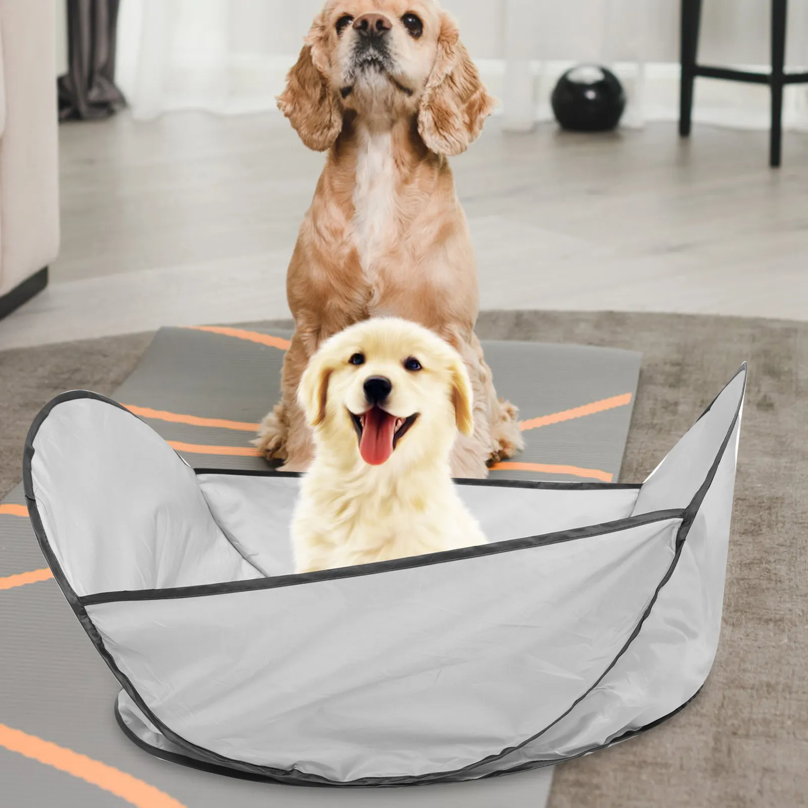 Pet Shearing Bib Large Portable Waterproof Haircut Storage Holder for Dog Cat Grooming Hair Collecting Pet Shearing Bib
