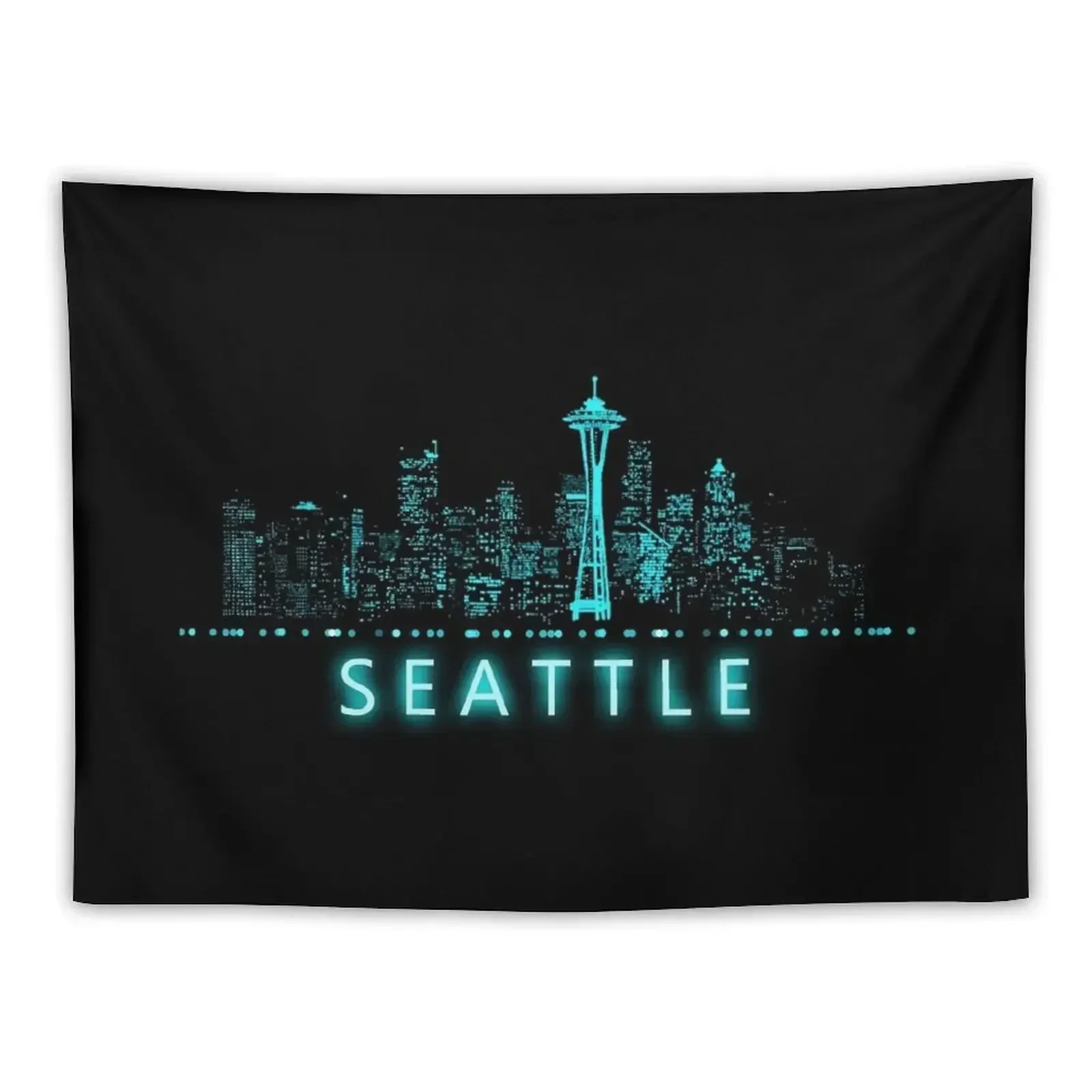 

Digital Cityscape: Seattle, Washington Tapestry House Decoration Wall Tapestries Tapestry