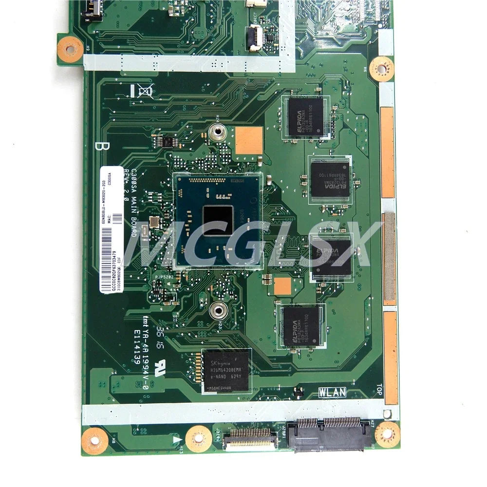 C300SA Motherboard N3060/N3160 CPU 2G/4G RAM 16G/32G/64G SSD For Asus Chromebook C300 C300S C300SA Laotop Mainboard Used