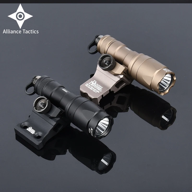 

Tactical Airsoft Surefir M300 M300A M600 M600C Flahslight With DD Offset Mount Fit 20mm Rail MLOK KEYMOD Hunting Weapon Light