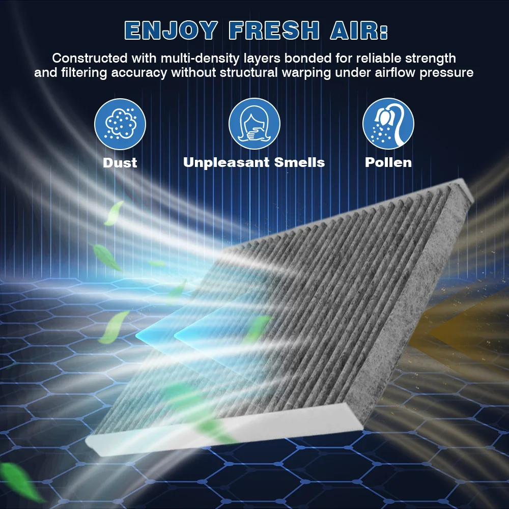 

Car Cabin Air Filter Activated Carbon for Jeep Cherokee 2019 2020 2021 2022 2023 68410725AA 68410725AB
