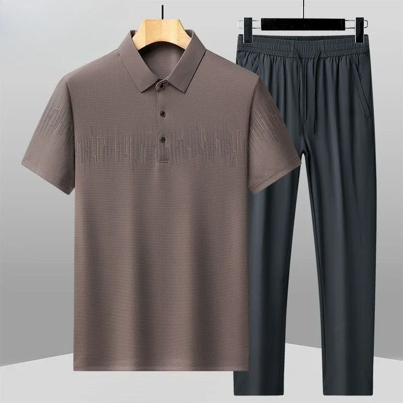 

Nylon T-shirts Pants Suits for Men Print Graphic Trendy Two Piece Set Aesthetic Two-piece Outdoor Basic Chic Man Trousers Sets