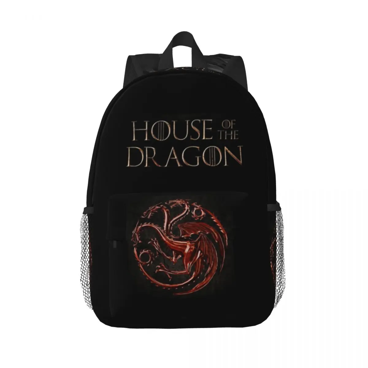 House Dragon-Fashionable School Bag Padrão, Imprimir mochila leve, Novo, 15 Polegada