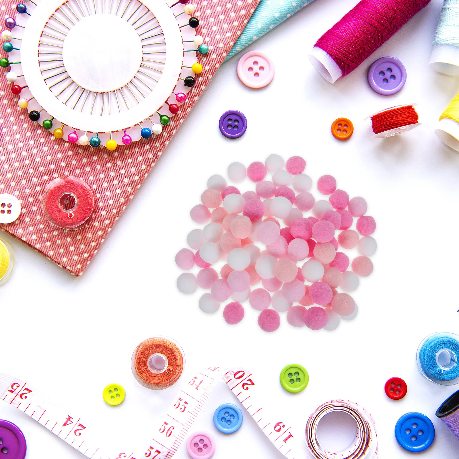 

200Pcs Mini Craft Pom .5cm Polyester Pastel Small Balls Soft Texture for DIY Party Art Decoration Assorted Pompoms