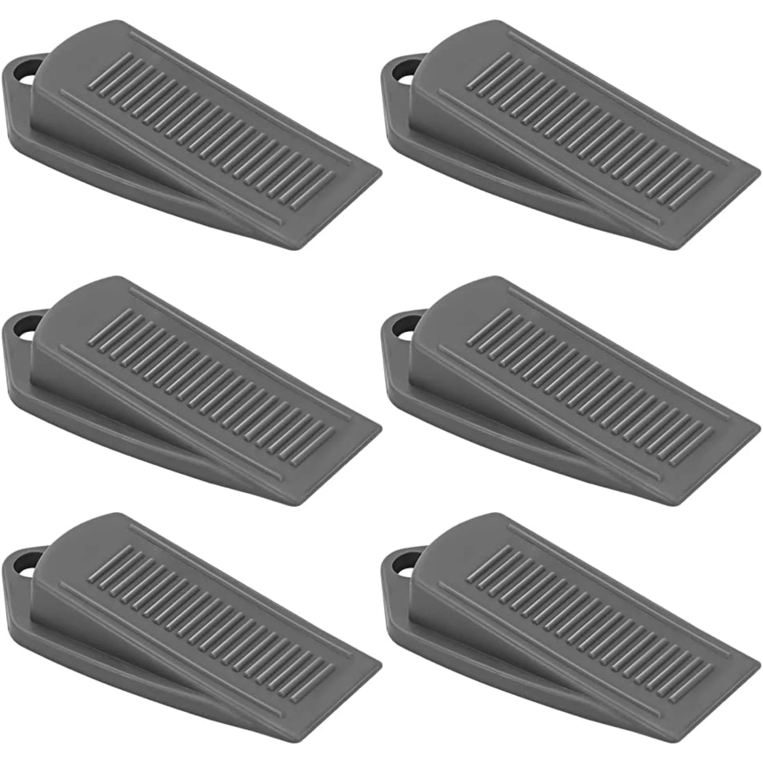 6PCS Door Stoppers for Bottom of Door, Rubber   Heavy Duty Anti Slip Stackable Door Stop Suitable for All Floor Types