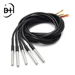 1Pc DS18B20 Stainless Steel Waterproof DS18b20 1m 3m 5m Thread Temperature Probe Temperature Sensor 18B20 Cable For Arduino