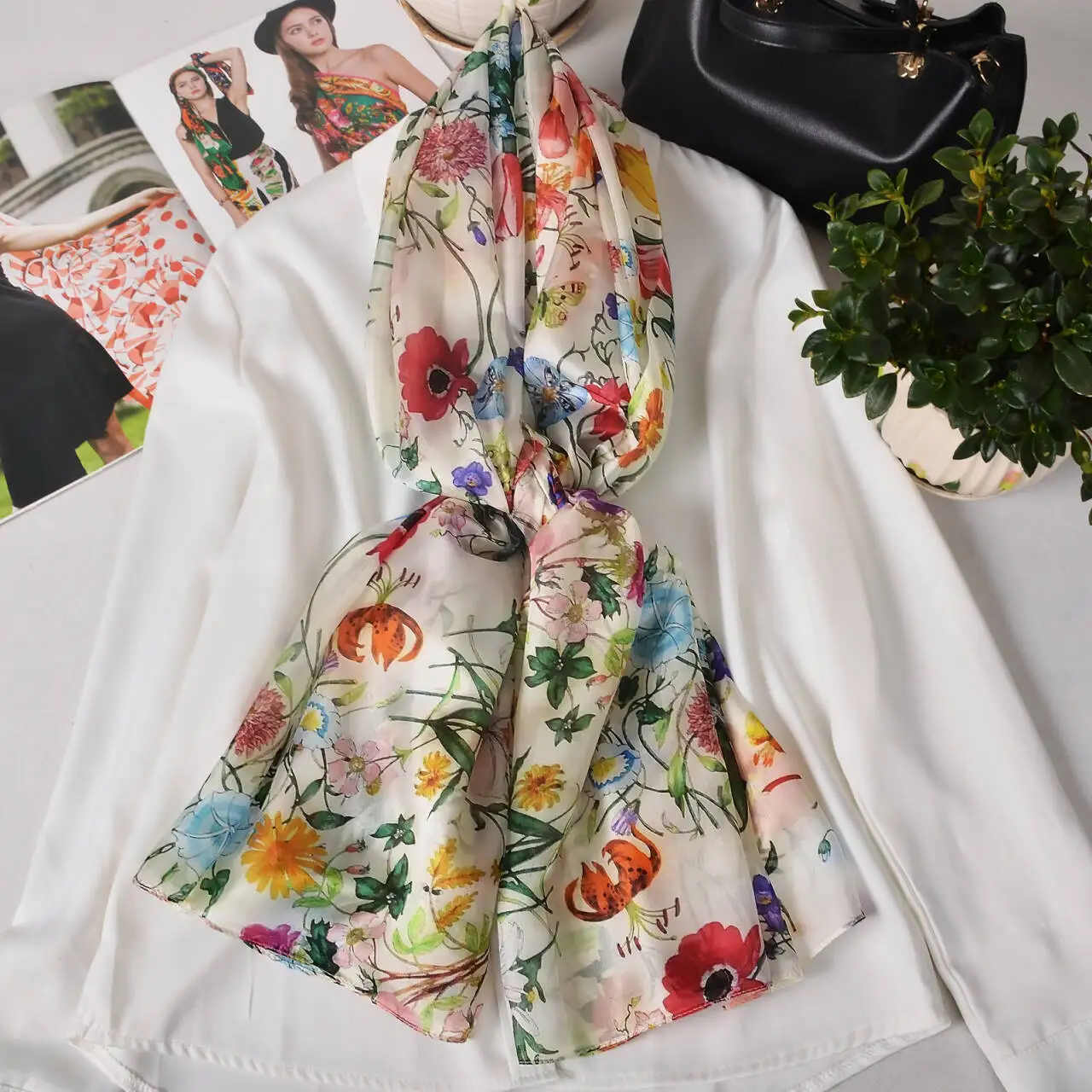 Thumbnail 4 - #20 Newest Silk Neck Scarf