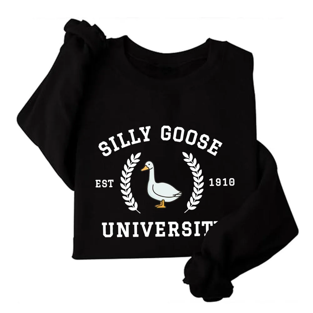 Silly Goose University Crewneck Sweatshirt Funny Goose Sweatshirt Women Sweatshirt Funny Goose Tshirt