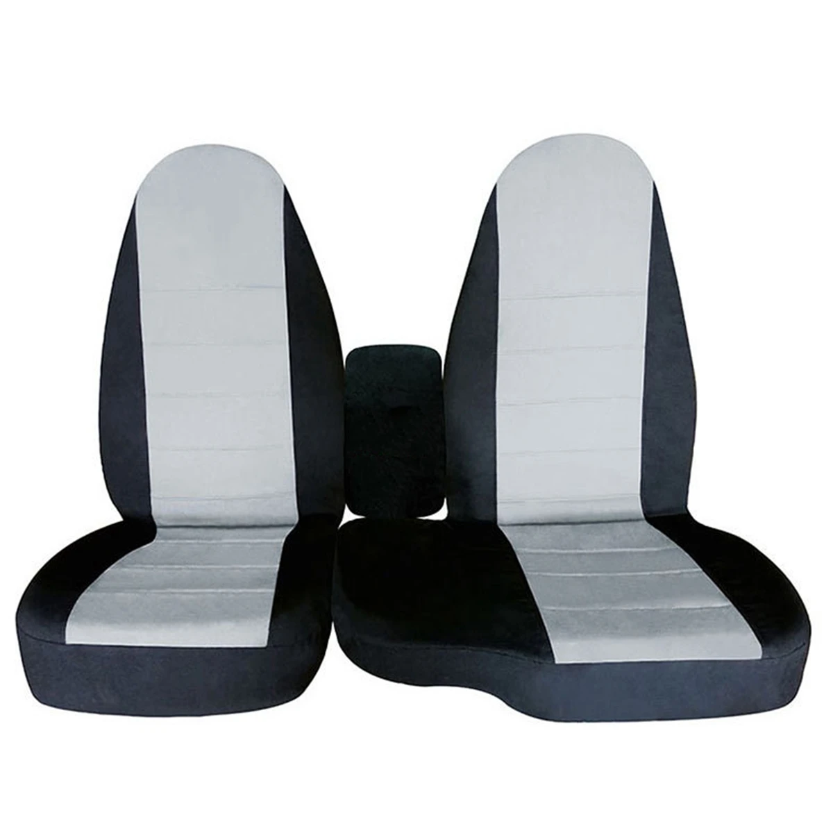 2PCS for Ford Ranger 60/40 High Back Seat Cover Front Car Seat Cover Cushion No Armrest Cover 1998 -2003 Light