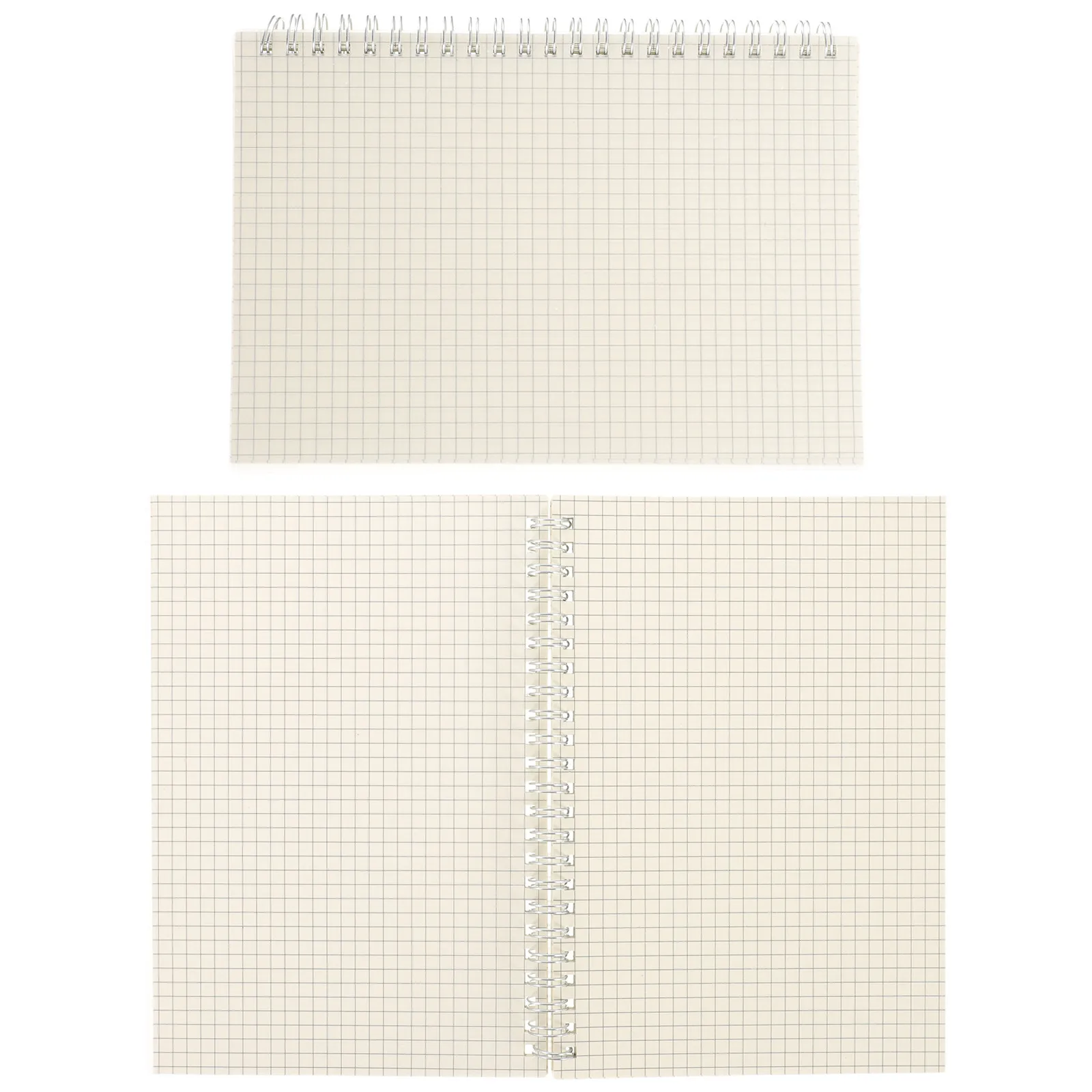 2Pcs A5 Spiral Notebook with Graph Paper Grid Layout Perfect for Math Notes Engineering Sketches Journaling Planning Work Study