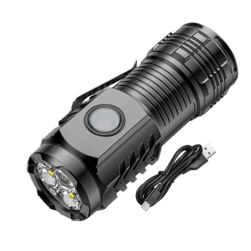 Small Flashlights Powerful Waterproof LED Flashlights High Lumens Small Portable Flashlight Camping Gear Multifunctional