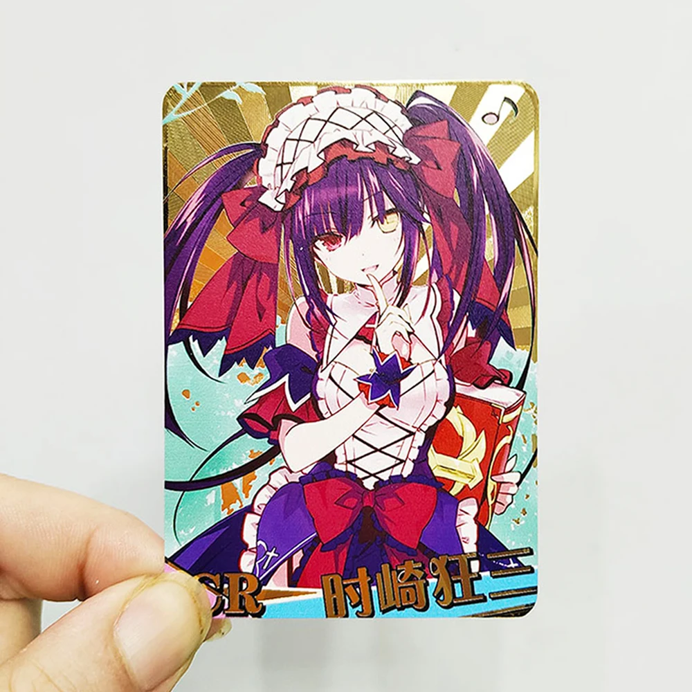 

Diy Self Made Goddess Story New Tokisaki Kurumi Kawaii Collection Card Gold Card Game Animation Peripherals Card Gift Toys