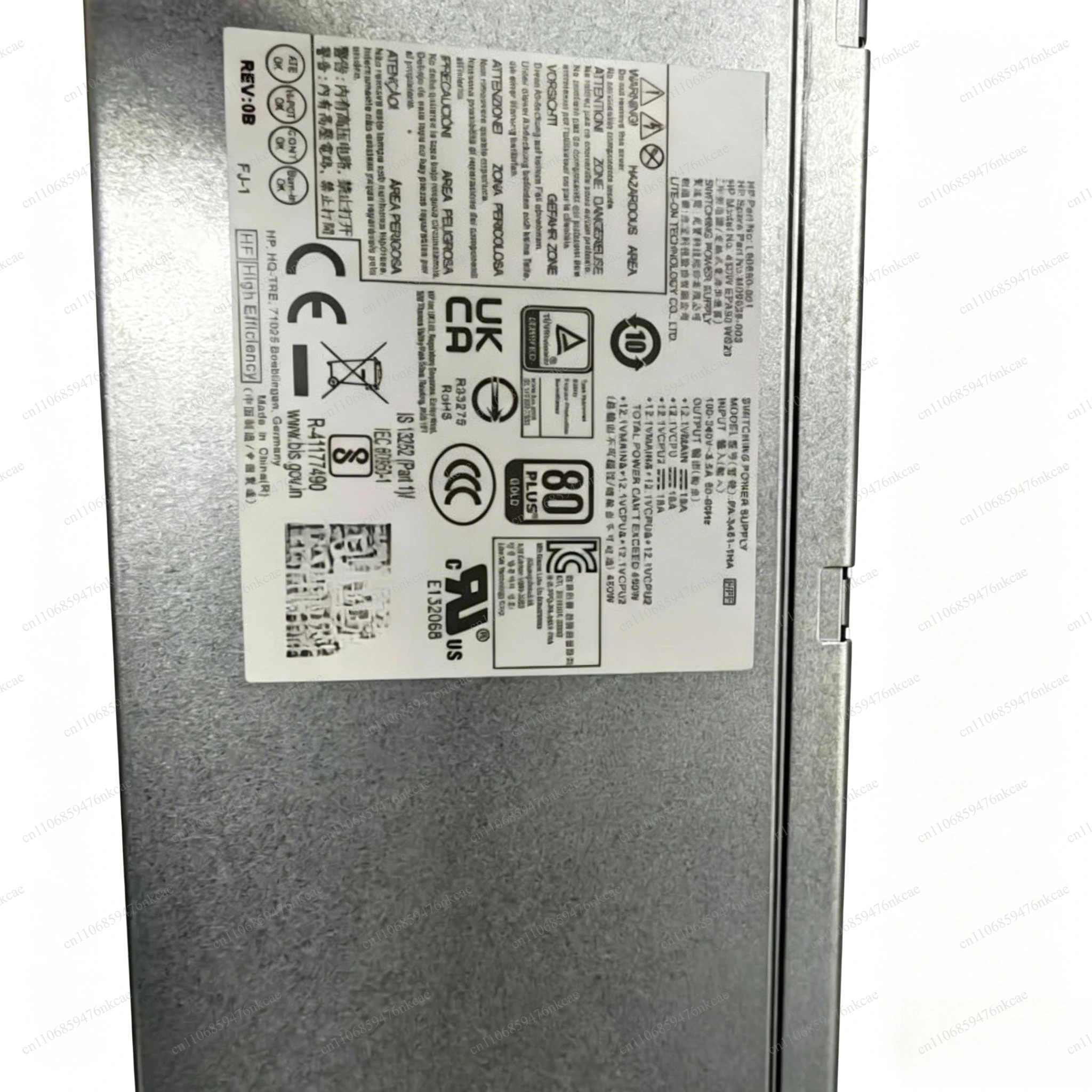 

Z2 G5 G8 Desktop Power Supply, 450W ATX 80+ Bronze PSU DPS-450AB-23A PA-3451-1HA