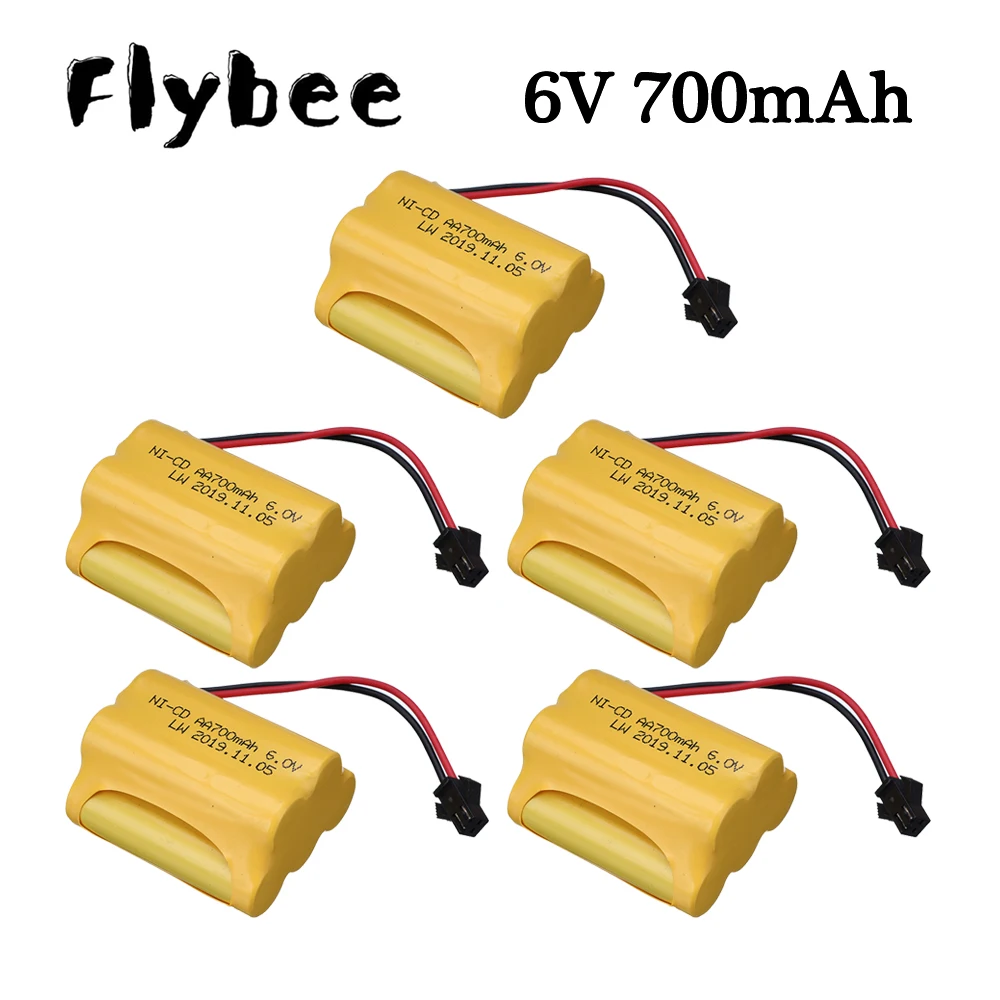 10pcs 6v 700mah NiCD Battery For Rc Toys Cars Tank Truck Robot Boat Electric toy batteries AA Ni-MH 6v Rechargeable Battery Pack