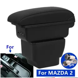 For MAZDA 2 Armrest box For Mazda 2 Demio Car Armrest box Retrofit Storage box Car Accessories Interior Simple installation
