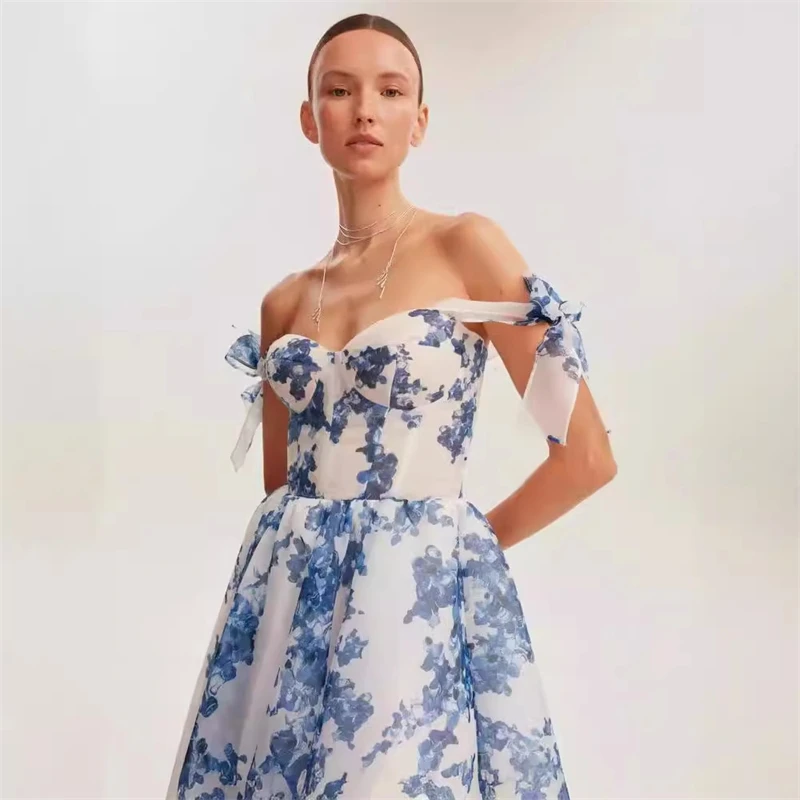 Sukienka damska letnia 2025, oddychająca, z nadrukiem, na ramiączkach, bez pleców, na imprezę, w kształcie litery A, modna, plażowa, w stylu boho, suknie, odzież modowa.