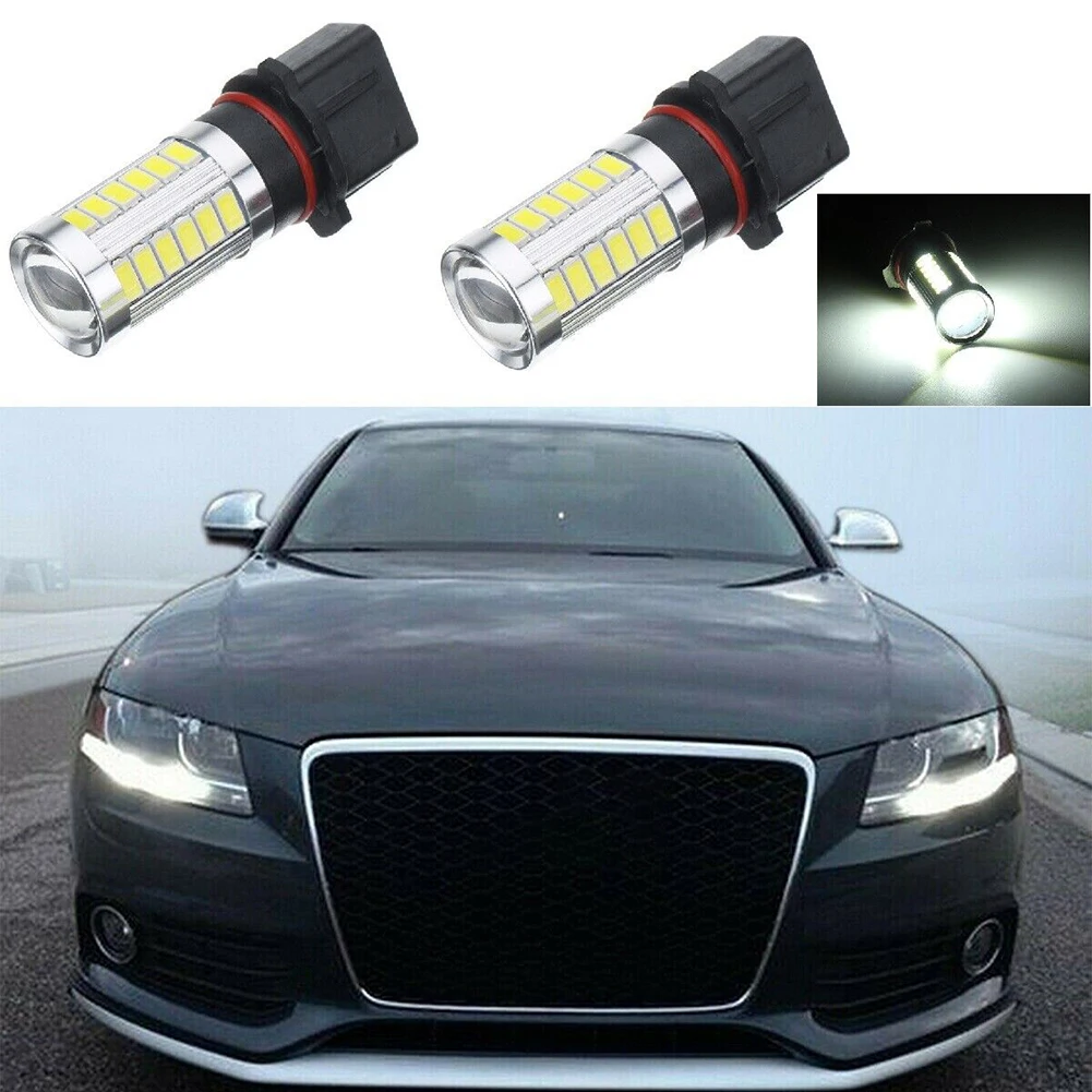 2Pcs P13W White LED Bulb Fog Daytime Running Light DRL For A4 B8 Car Daytime Running Light Led Projector Lens