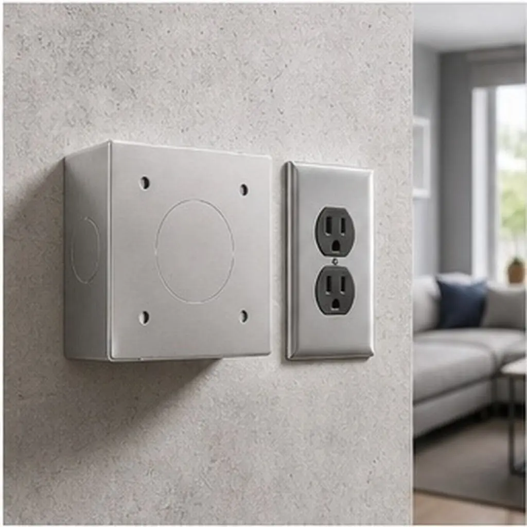 2Pcs Stainless Steel Fire Resistant Junction Box 86 Type Surface Mount Box Wall Switch Socket Panel Electrical Outlet
